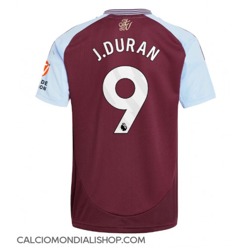 Maglie da calcio Aston Villa Jhon Duran #9 Prima Maglia 2024-25 Manica Corta